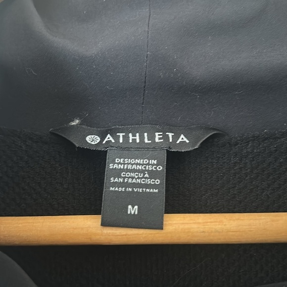 Athleta Whistler Hybrid Top sz M cold weather training workout athleisure black - Picture 6 of 11